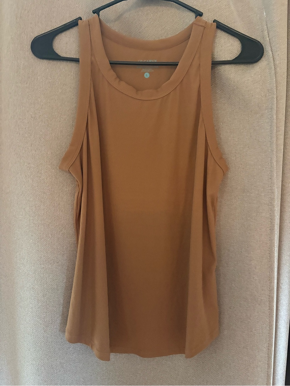 Carve Designs Ribbed Tank Top in Camel